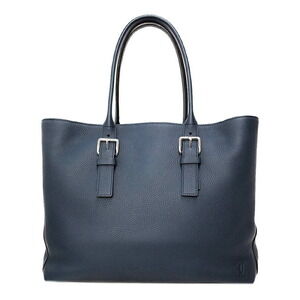 Louis Vuitton Cabas Voyage NV Tote Bag Taurillon Leather Navy Blue Shoulder